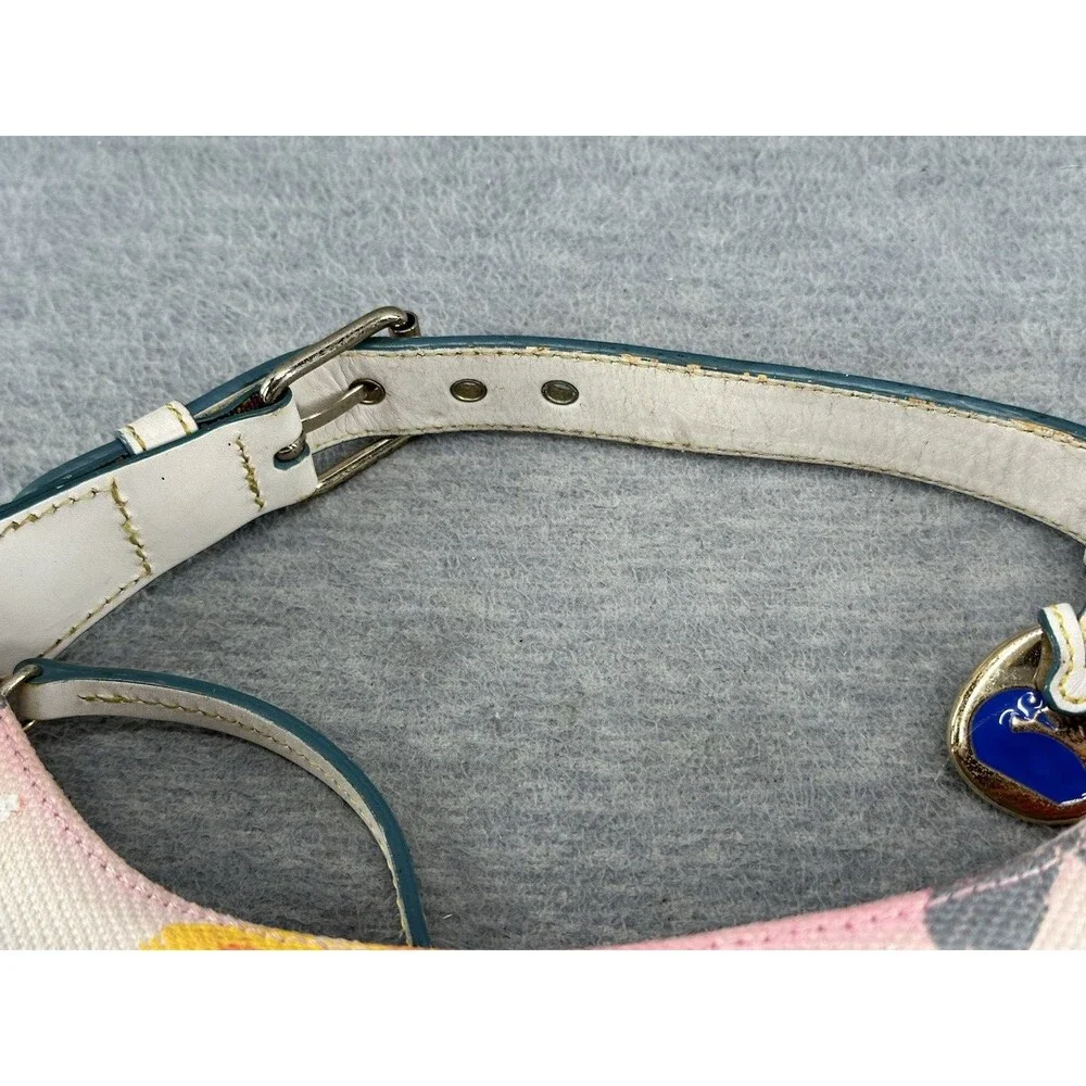 DOONEY & BOURKE White w/ Graffiti Paint Mini Hobo Purse PU4